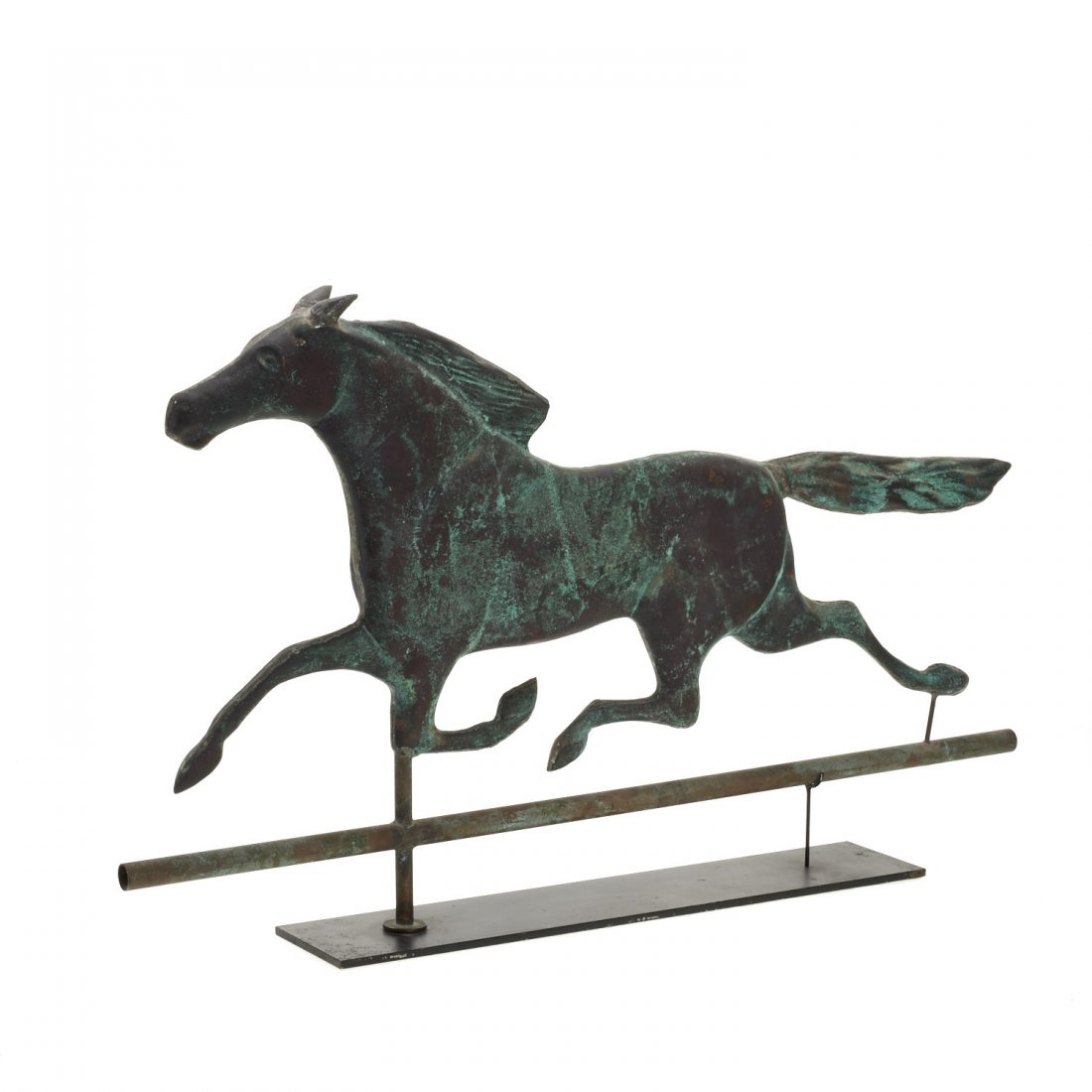 Antique American copper running horse weathervane (1 of 6)