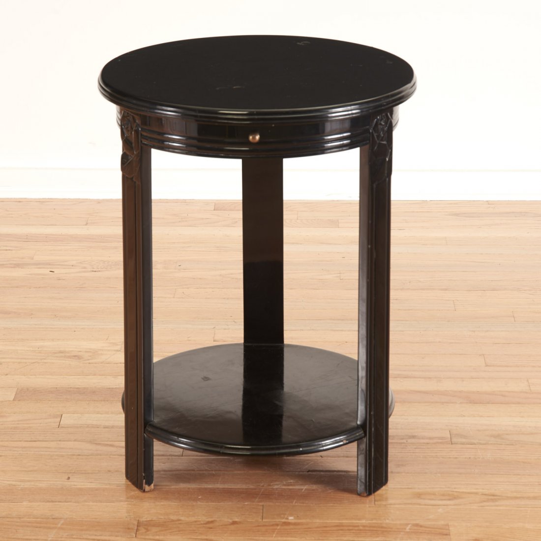 Art Deco style black lacquered center table (1 of 6)