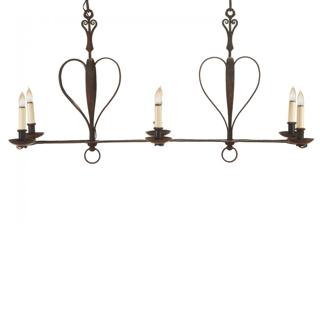 French Provincial style wrought iron chandelier (1 of 5)