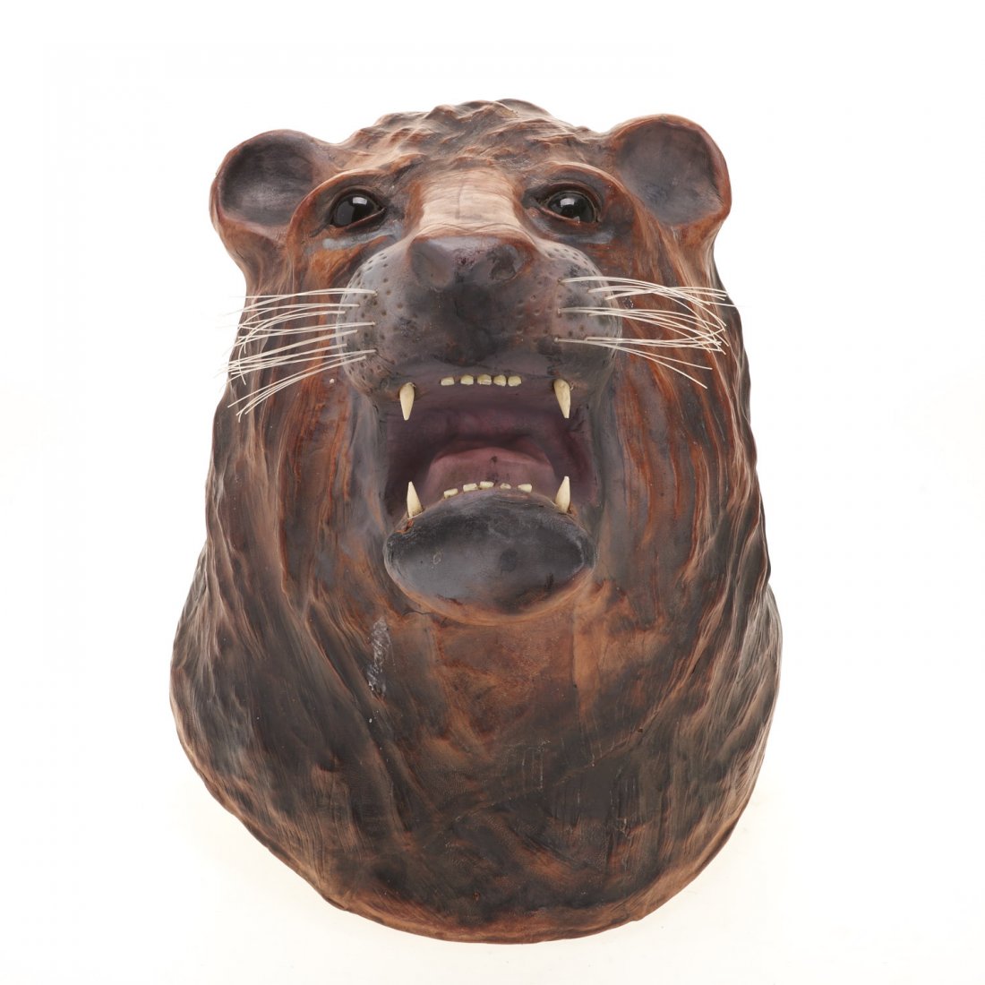 Victorian style leather wrapped lion head (1 of 8)