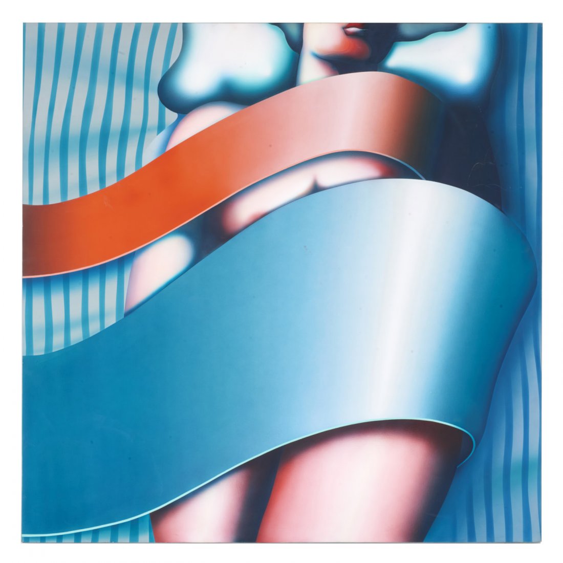 Jack Brusca, painting: Jack Brusca, painting, Jack Brusca (American, 1939-1993), Abstract composition, circa 1970s, acrylic on canvas, 60"squ. (stretcher), unframed