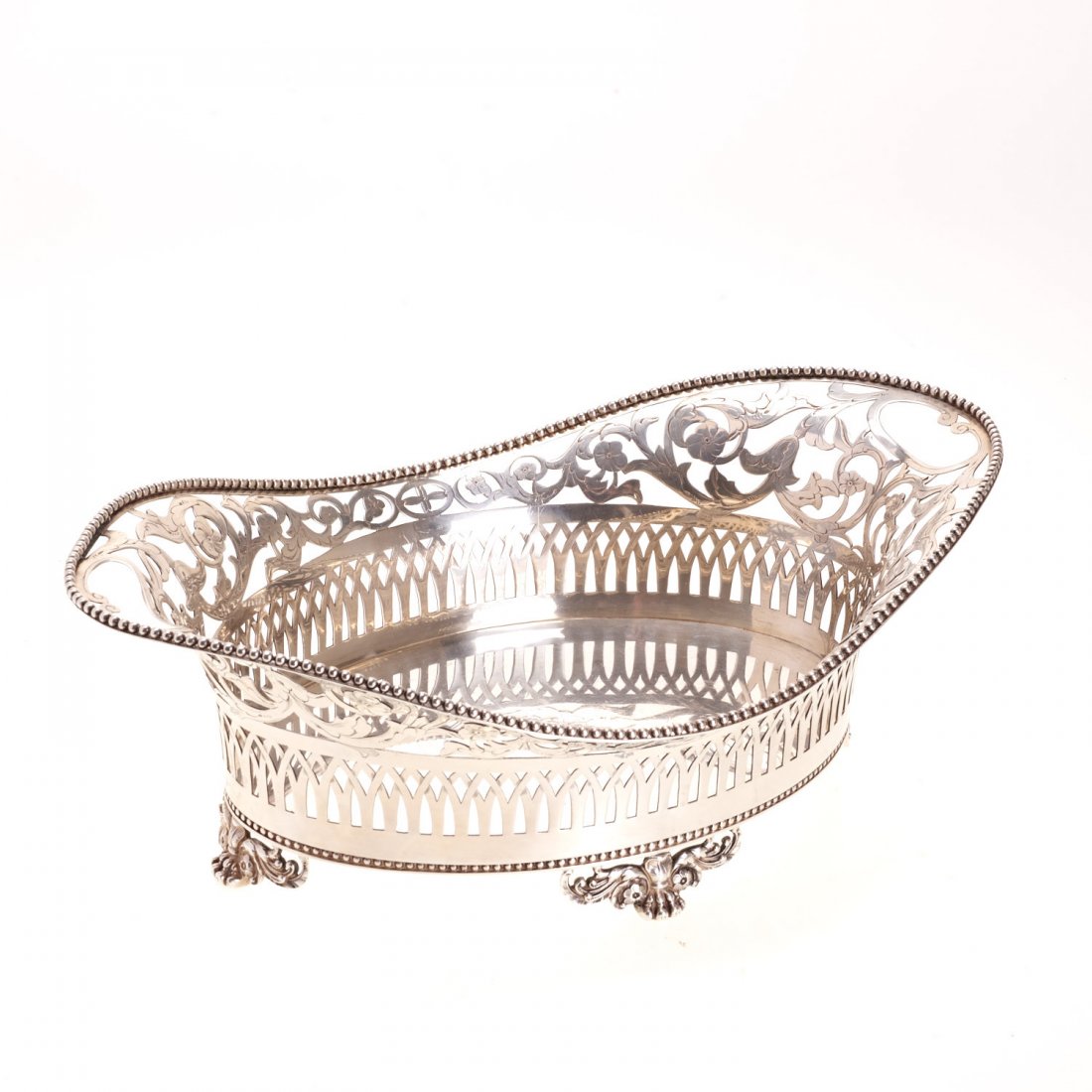 Tiffany & Co. reticulated sterling silver basket (1 of 6)