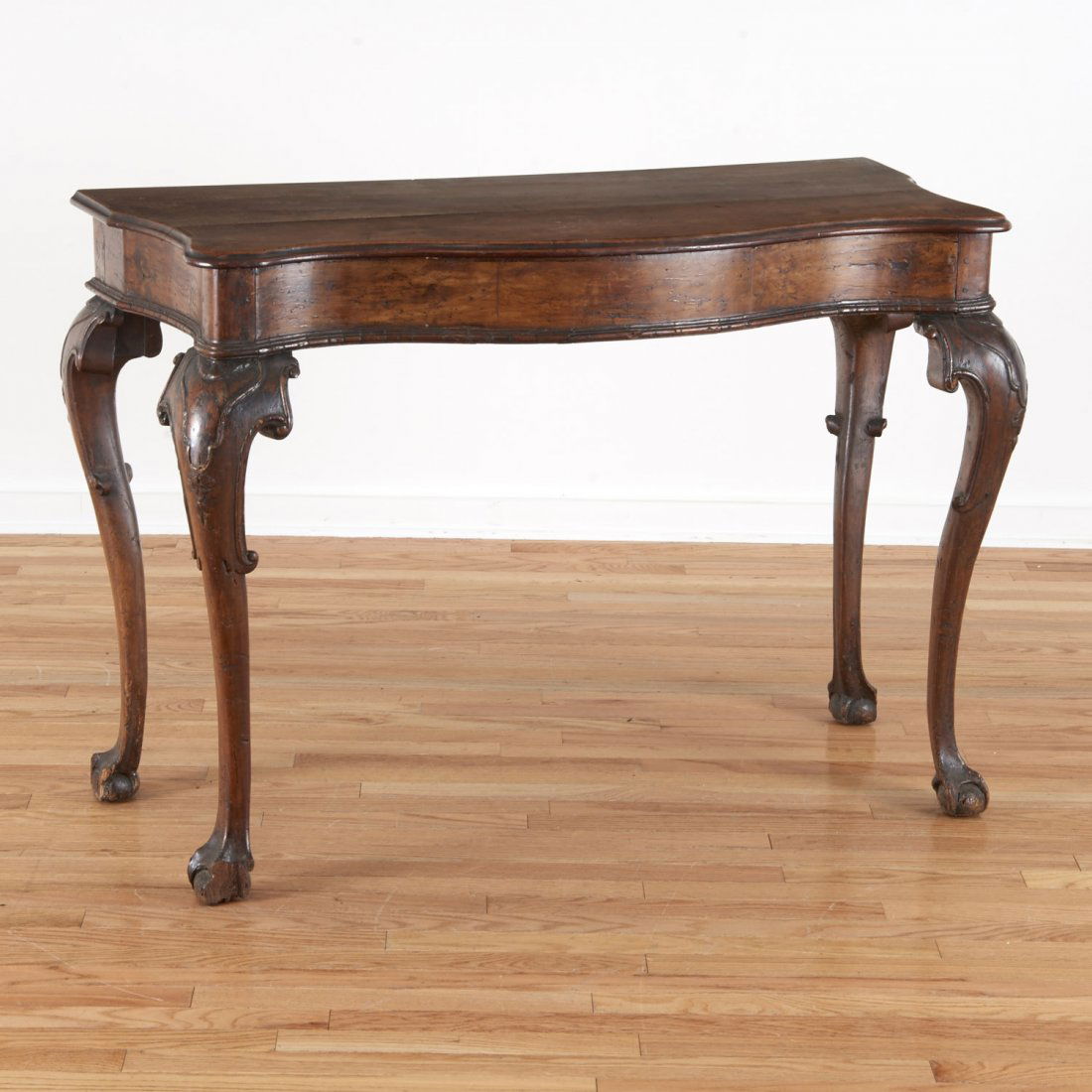 Antique Italian carved walnut console table (1 of 9)
