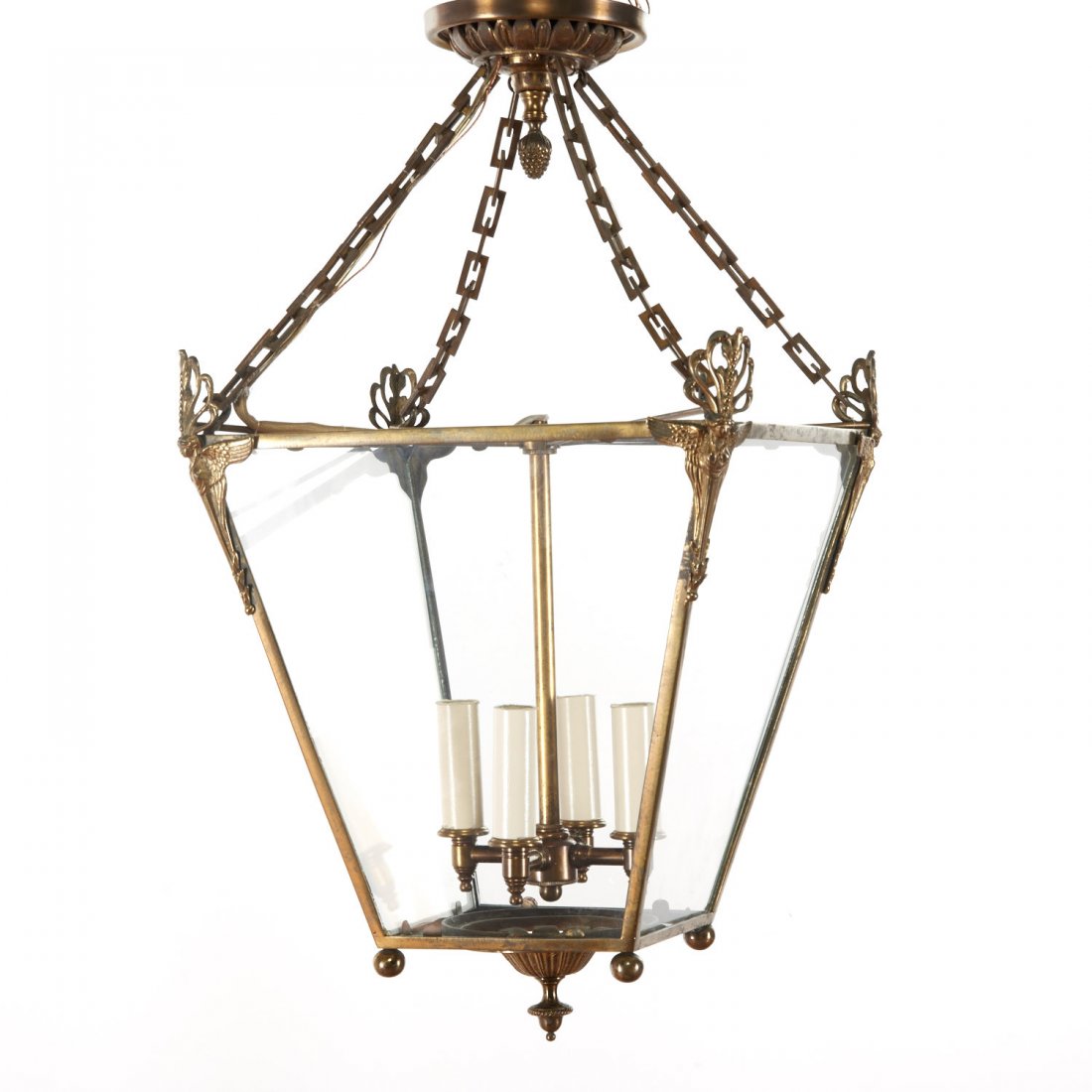 Neo-Classical style gilt metal hall lantern (1 of 4)