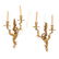 Pair Louis XV style gilt bronze wall sconces
