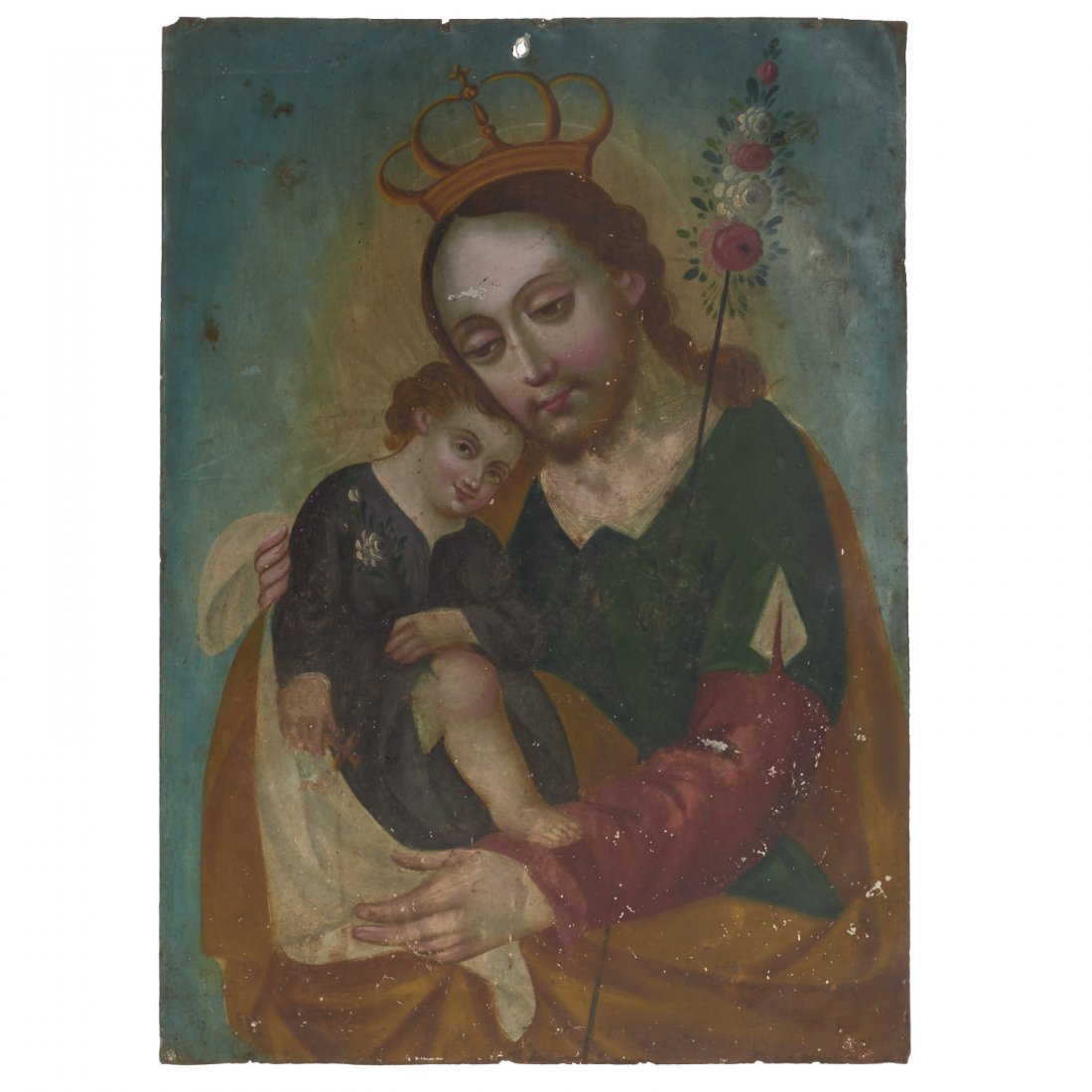 Spanish Colonial School, painting (1 of 4)