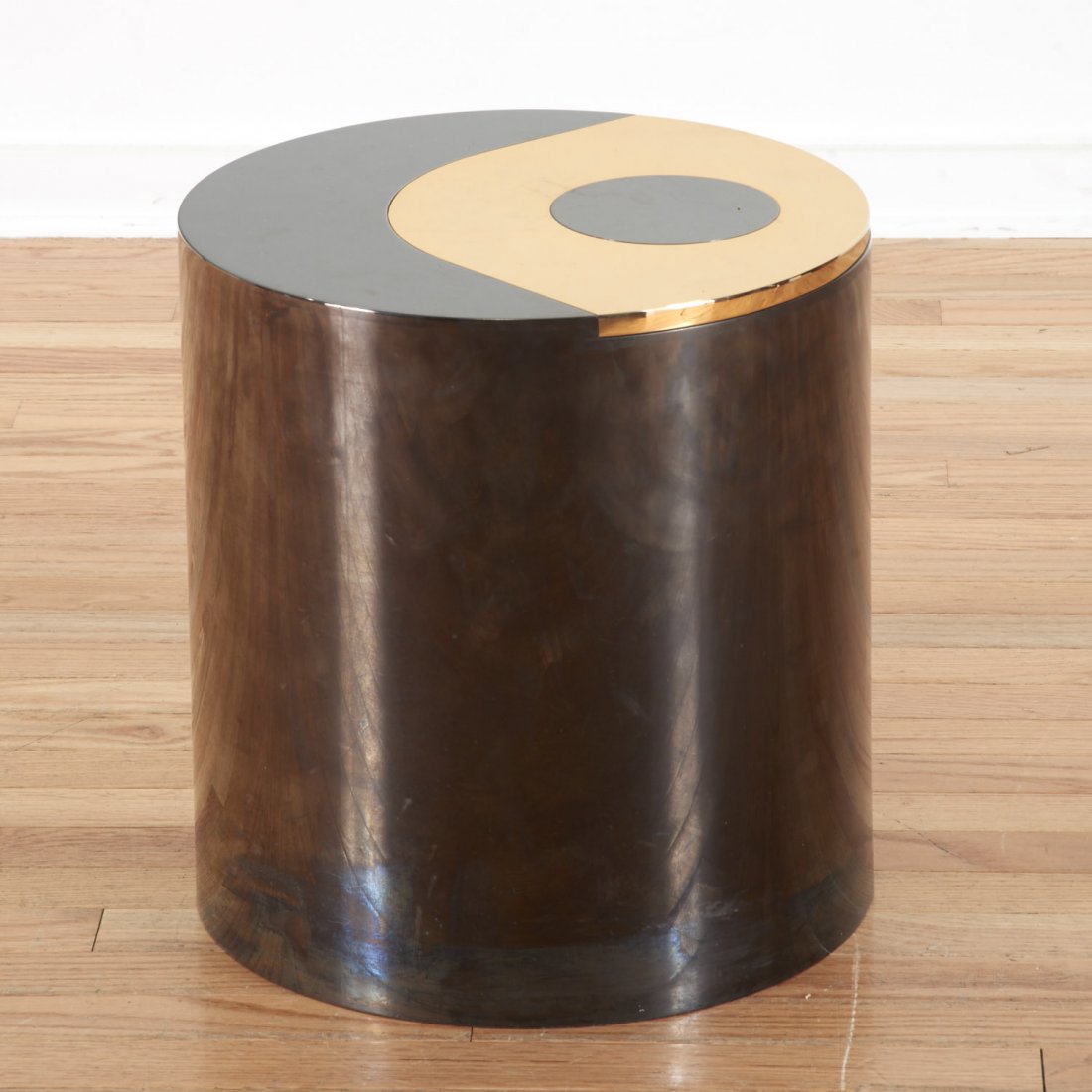 Karl Springer gunmetal, brass occasional table (1 of 6)