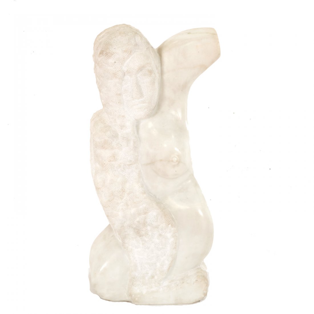 After William Zorach, marble sculpture: After William Zorach, marble sculpture, After William Zorach (American/Lithuanian, 1887-1966), Female nude, 1927, marble, signed and dated "Zorach 1927", lower right facade, 27"h x 12"w x 8.25"d Prove