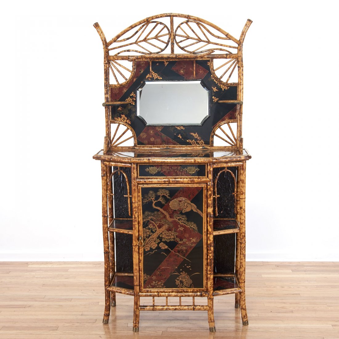 Victorian style chinoiserie lacquer etagere (1 of 10)