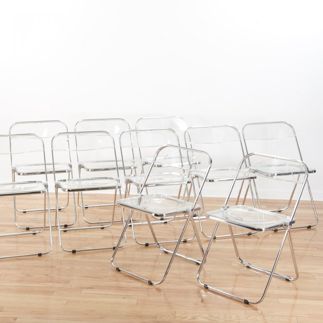 Set (8) Castelli Pila Lucite folding chairs (1 of 8)