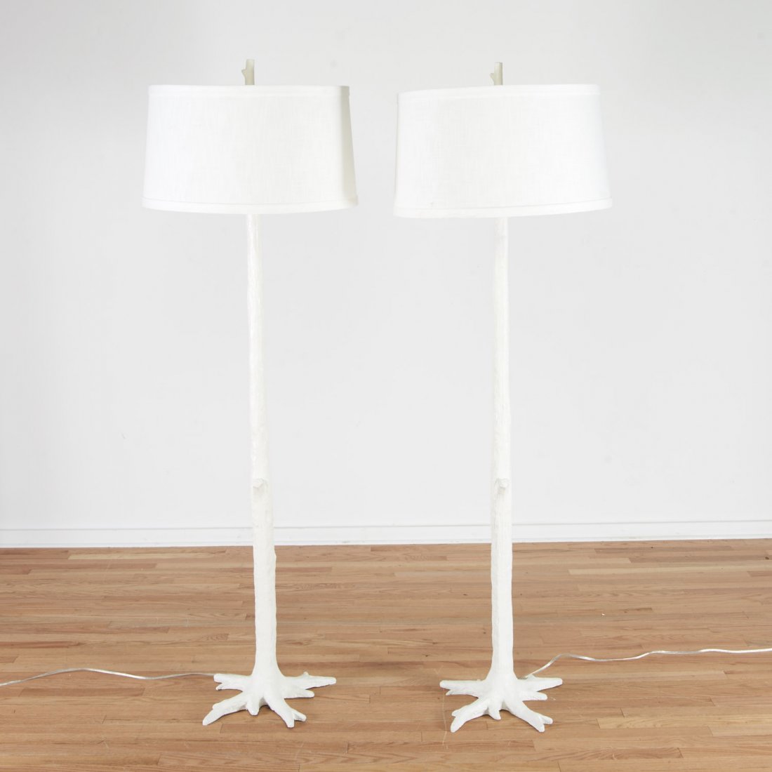 Pair Designer enameled tree branch floor lamps (1 of 7)