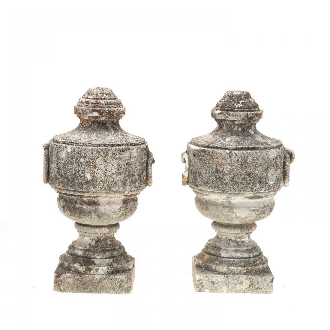 Pair Neo-Classical style cast stone urns (1 of 8)