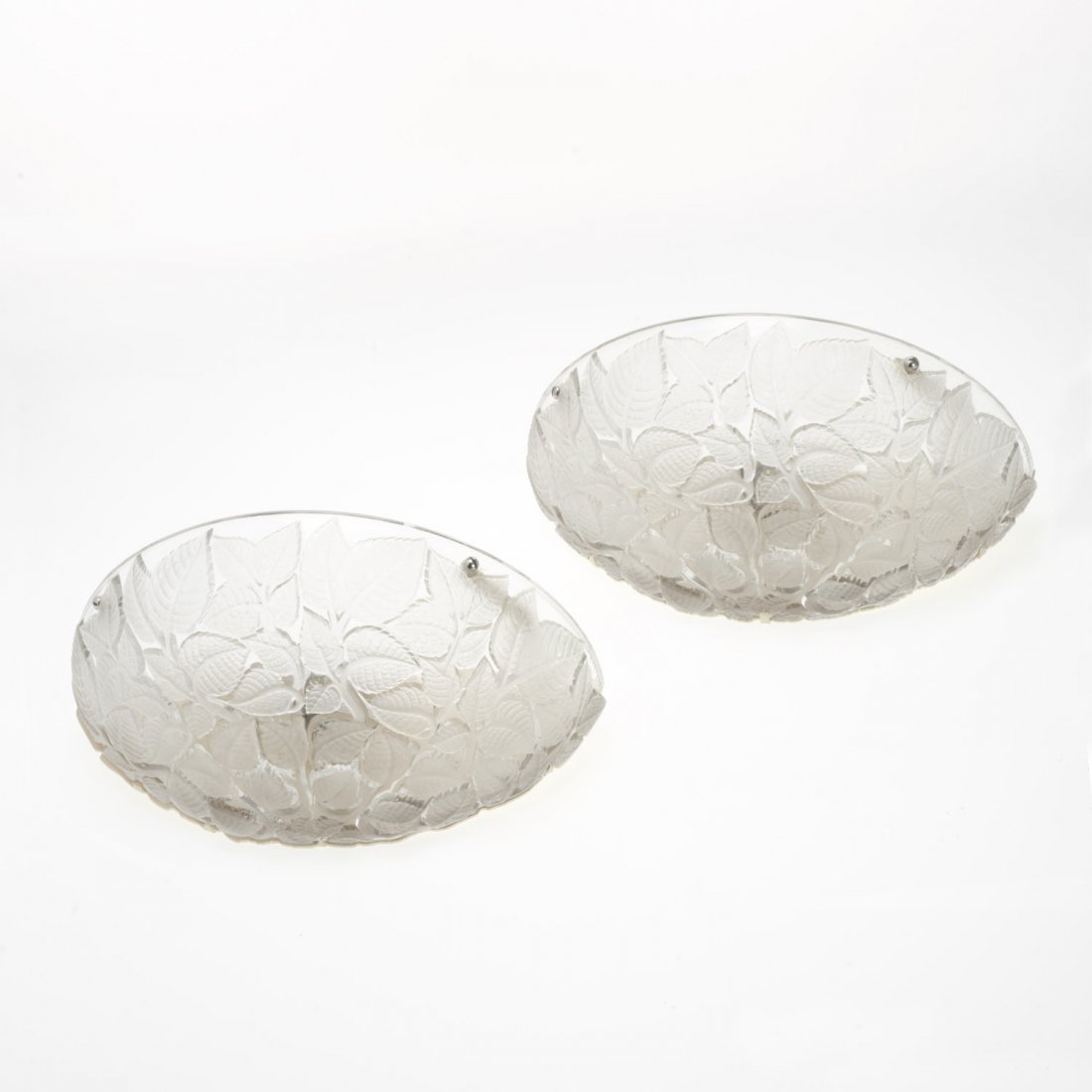 Pair R. Lalique "Charmes" glass wall sconces (1 of 8)