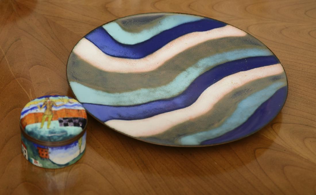 (2) Mid-Century Modern enameled copper accessories (1 of 4)