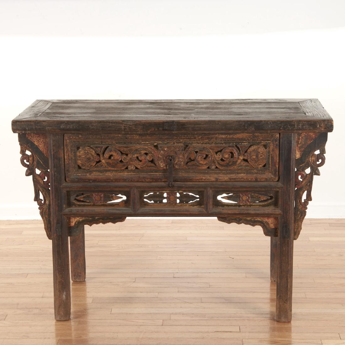 Chinese Provincial carved wood altar table (1 of 8)