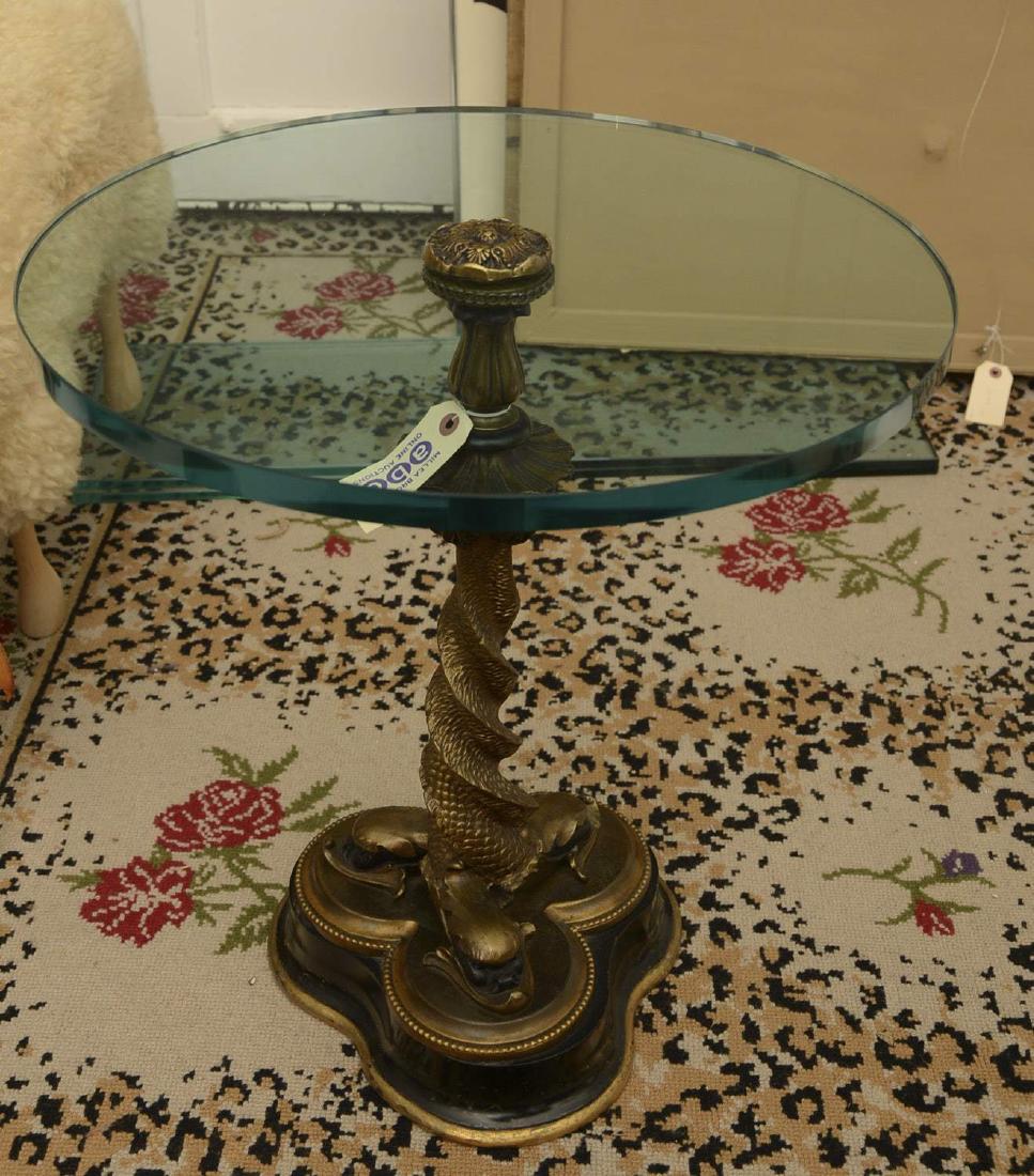 Italian style dolphin base pedestal table (1 of 4)