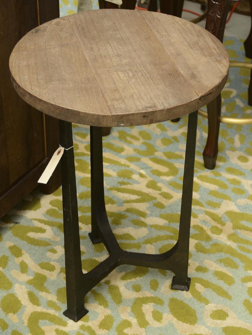 Industrial style recycled wood, cast metal side (1 of 5)