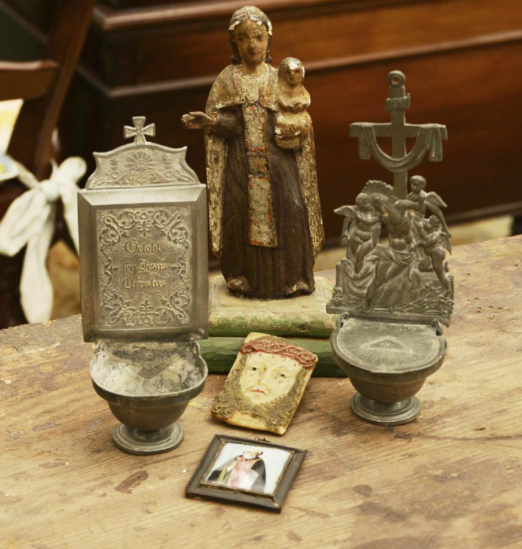 (5) ecclesiastic icons, relics and accessories (1 of 8)