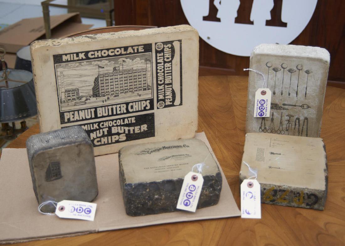 (5) antique lithography printing stones (1 of 4)