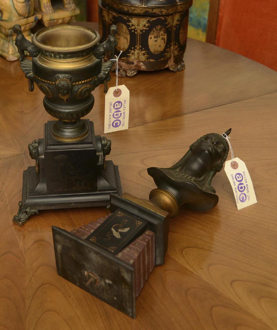 (2) Egyptian Revival bronze garnitures (1 of 3)