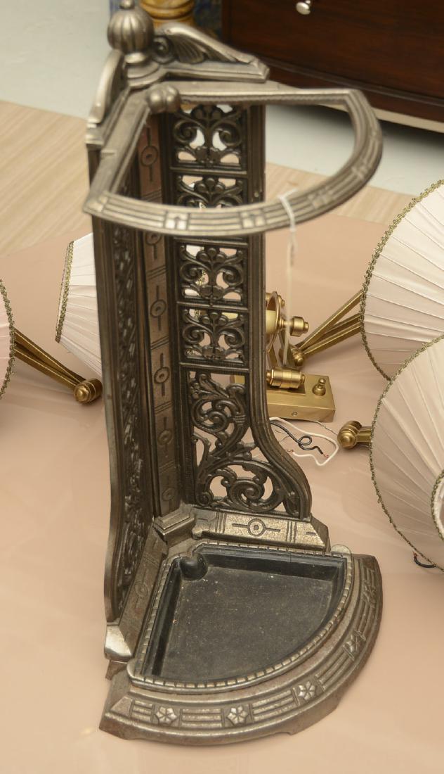 English Aesthetic cast iron corner umbrella stand (1 of 5)