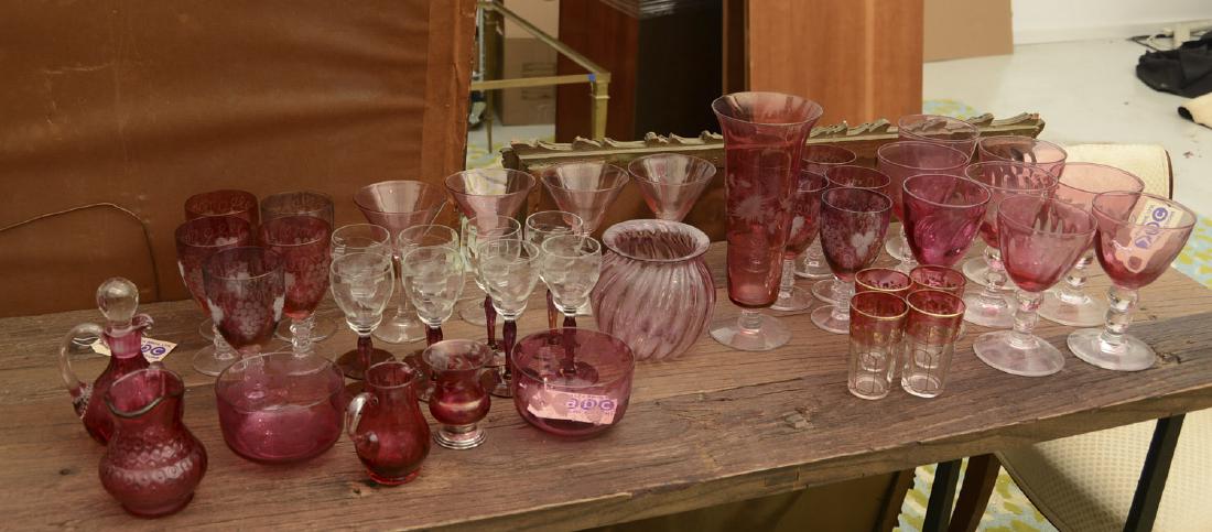 Vintage cranberry glass collection (1 of 10)