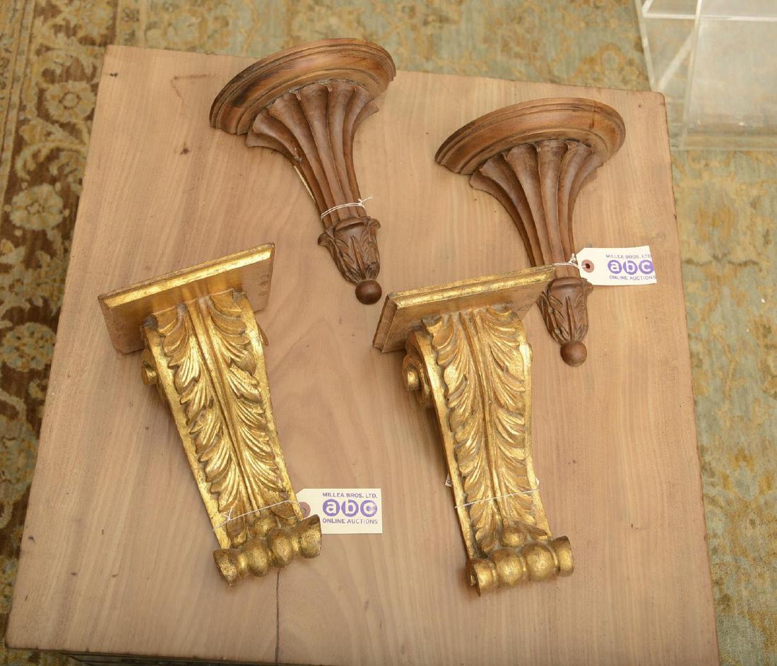 (2) pairs Italian gilt wall brackets (1 of 7)
