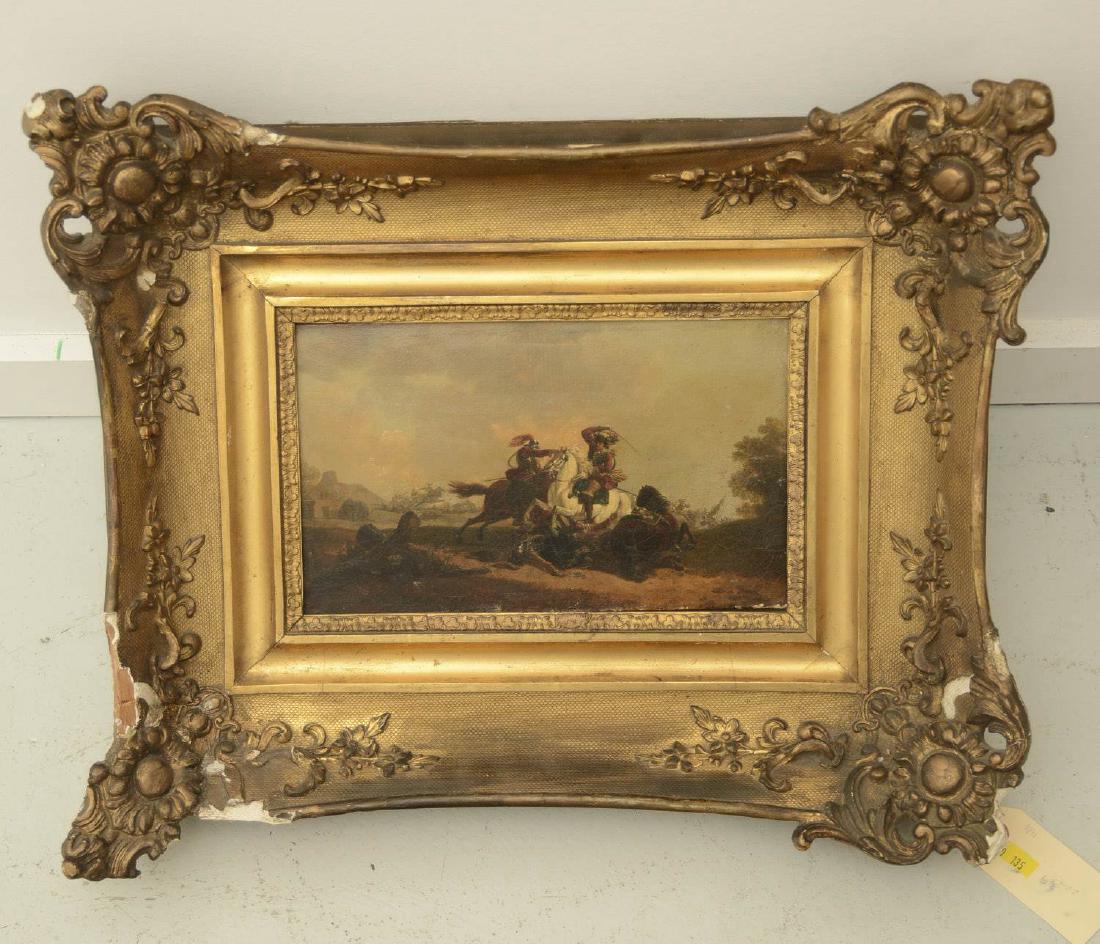 Continental School, battle scene painting (1 of 3)