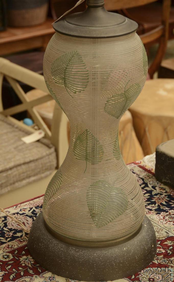 Mid-Century Modern enameled glass table lamp (1 of 3)