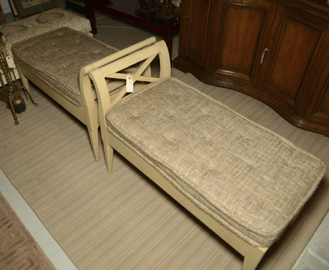 Pair Hickory Chair Co. "Darby" benches (1 of 3)