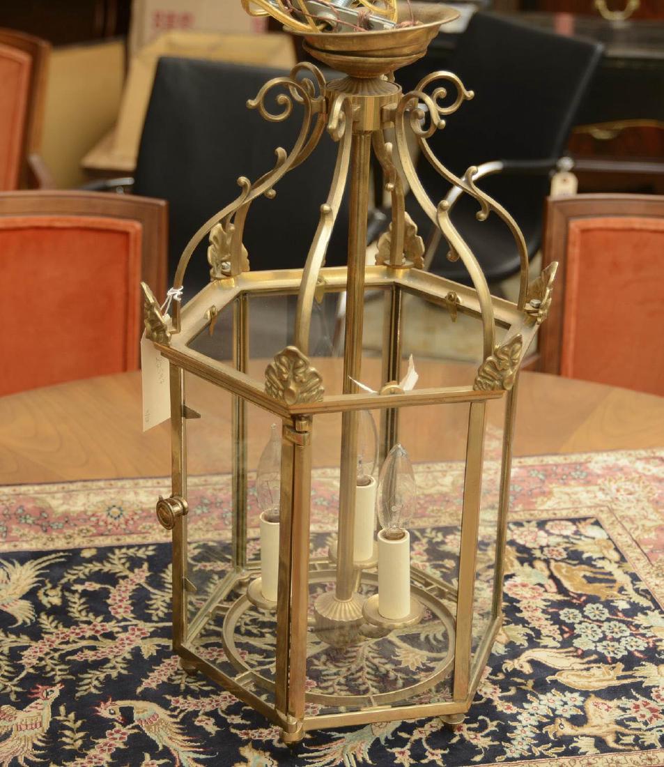 Vaughan brass lantern hanging fixture (1 of 4)