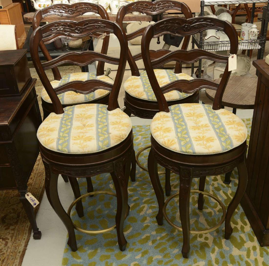 Set (4) Country French style swivel stools (1 of 3)