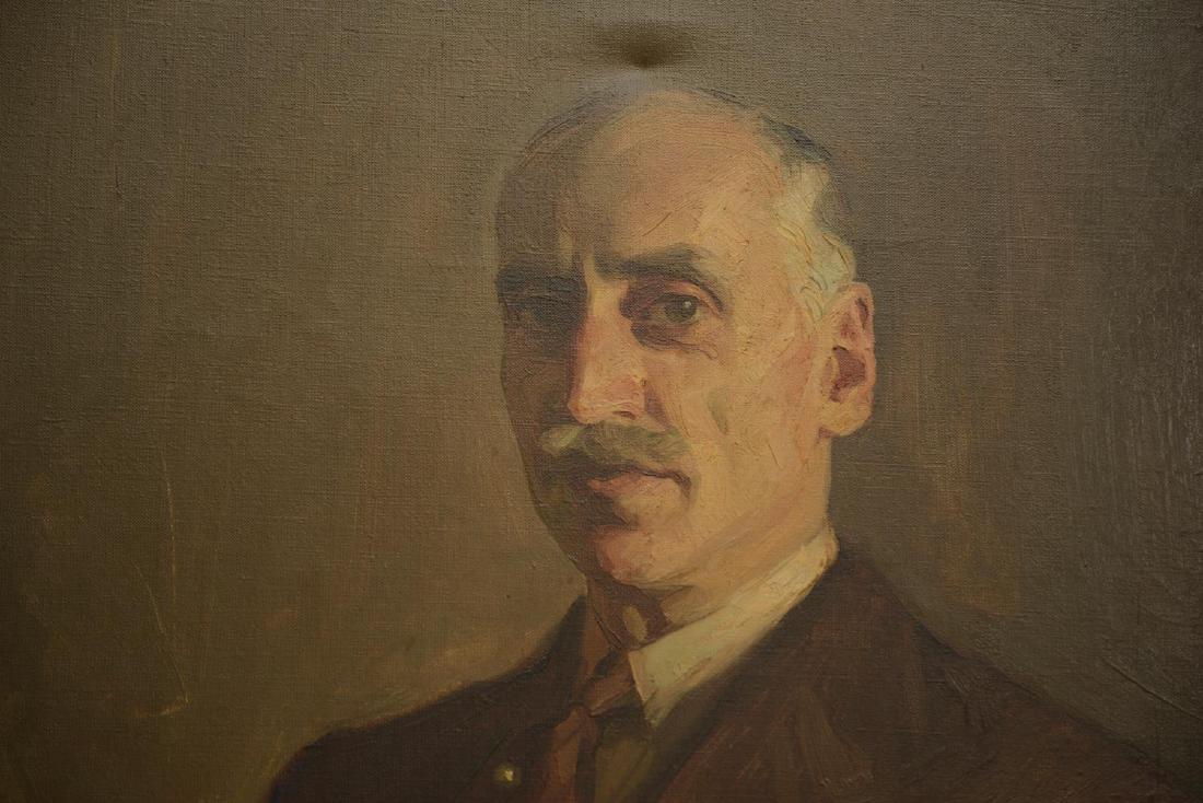 Fritz Werner, large painting: Fritz Werner, large painting, Fritz Werner (American, 1898-1984), Wildenstein family portrait, oil on canvas, signed and dated "Werner 1935" lower right, 36"h x 28"w (sight), 46"h x 39"w (with frame)