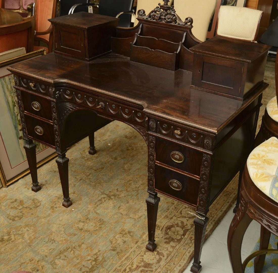 Nice quality Adam style carved desk (1 of 7)