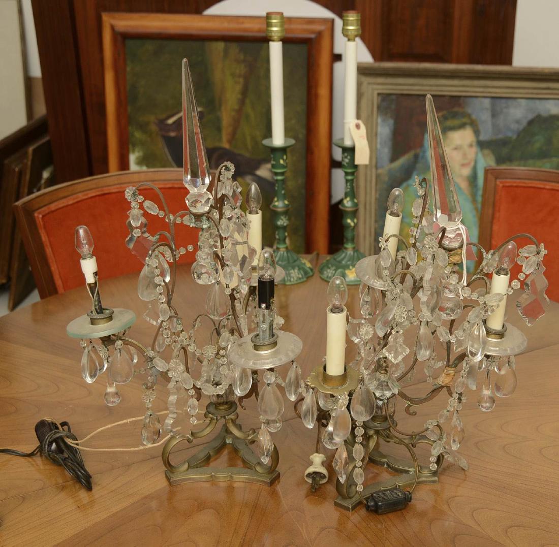 Pair Regence style brass girandoles (1 of 3)