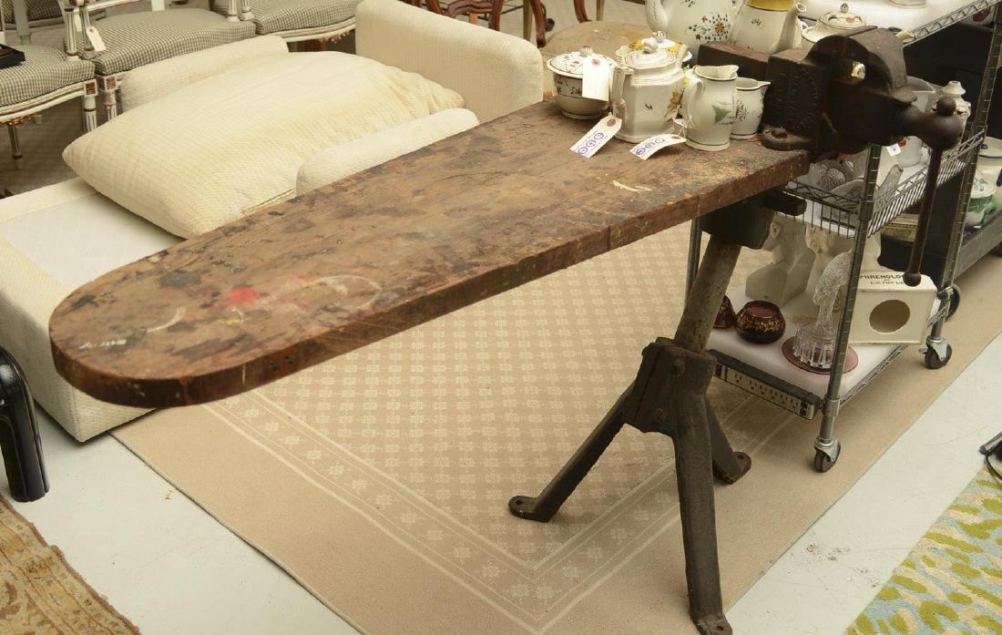 Antique Industrial cast iron base ironing board (1 of 2)