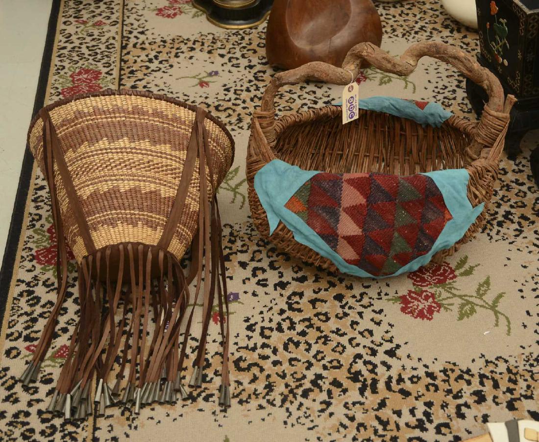 (2) Large Native American style baskets (1 of 8)
