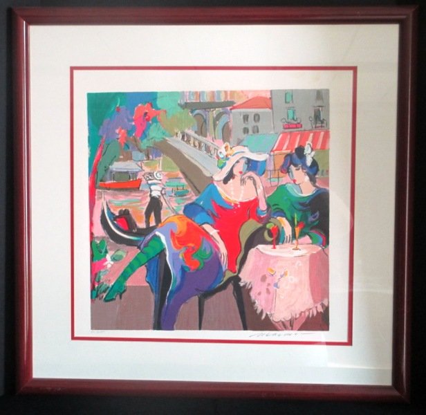 ISSAC MAIMON 1951 FRENCH/ISRAELI;: Framed seriograph by Isaac Maimon. Hand signed and numbered. I8" by 19" in beautiful frame.