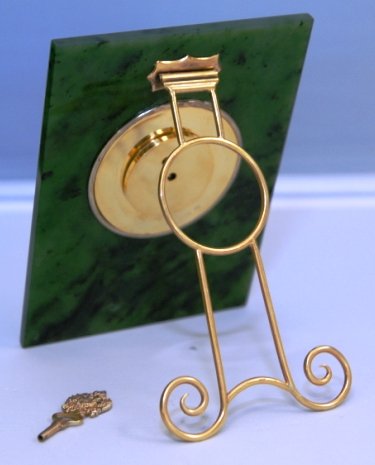 RUSSIAN NEPHRITE AND GUILLOCHE CLOCK - 6