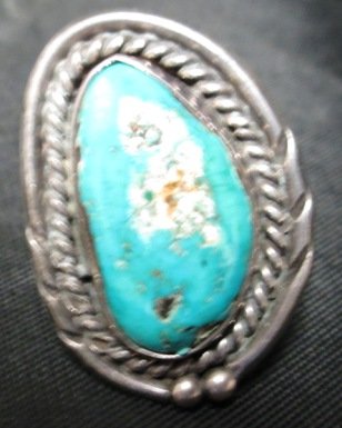 LOT OF STERLING SILVER TURQUOISE RINGS & EARRINGS - 5