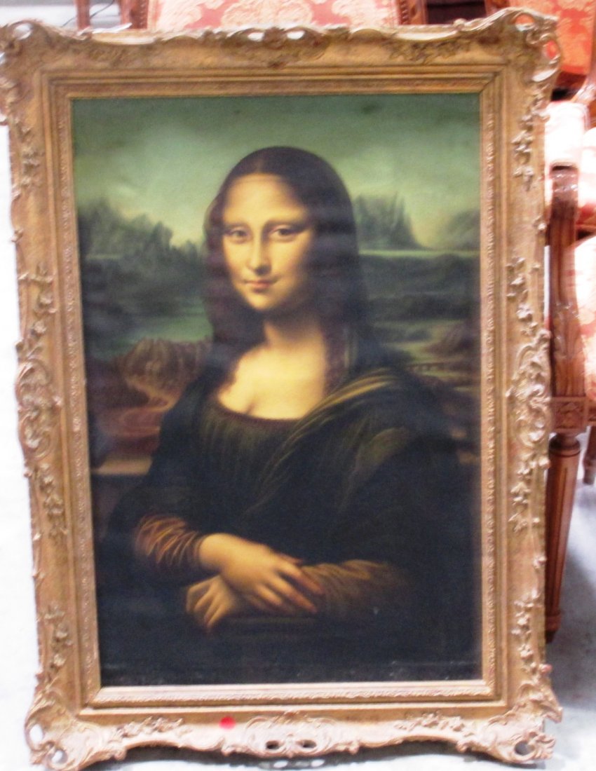 MONA LISA OIL ON CANVAS 20" X 29" MONA LISA OIL ON: MONA LISA OIL ON CANVAS 20" X 29" MONA LISA OIL ON CANVAS 20" X 29"