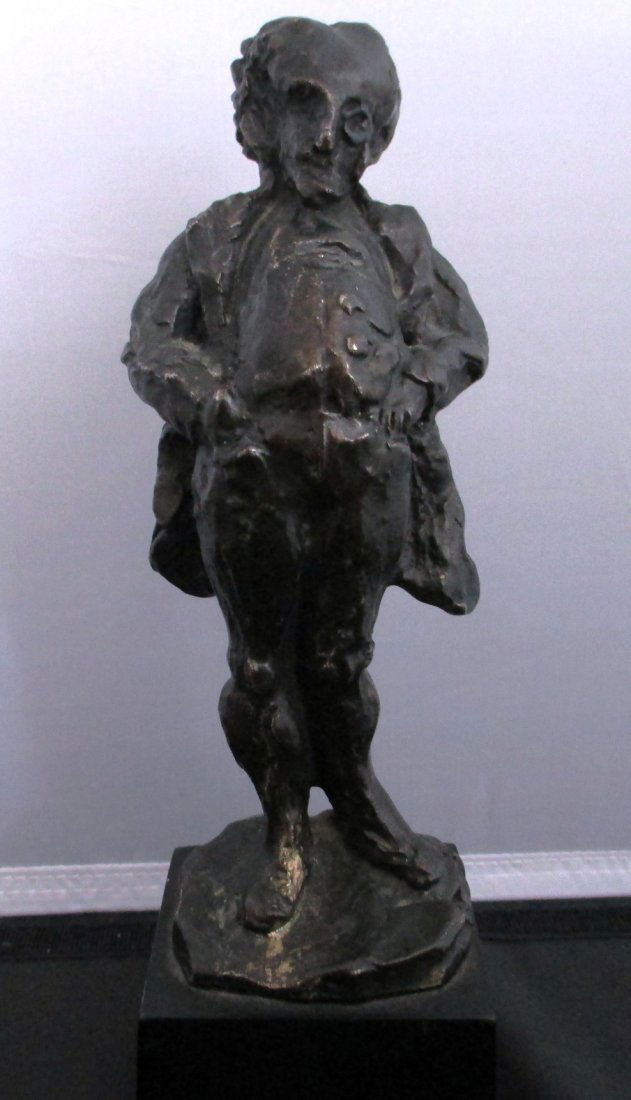 SIGNED BRONZE BY HONORE DAUMIER: SIGNED BRONZE BY HONORE DAUMIER