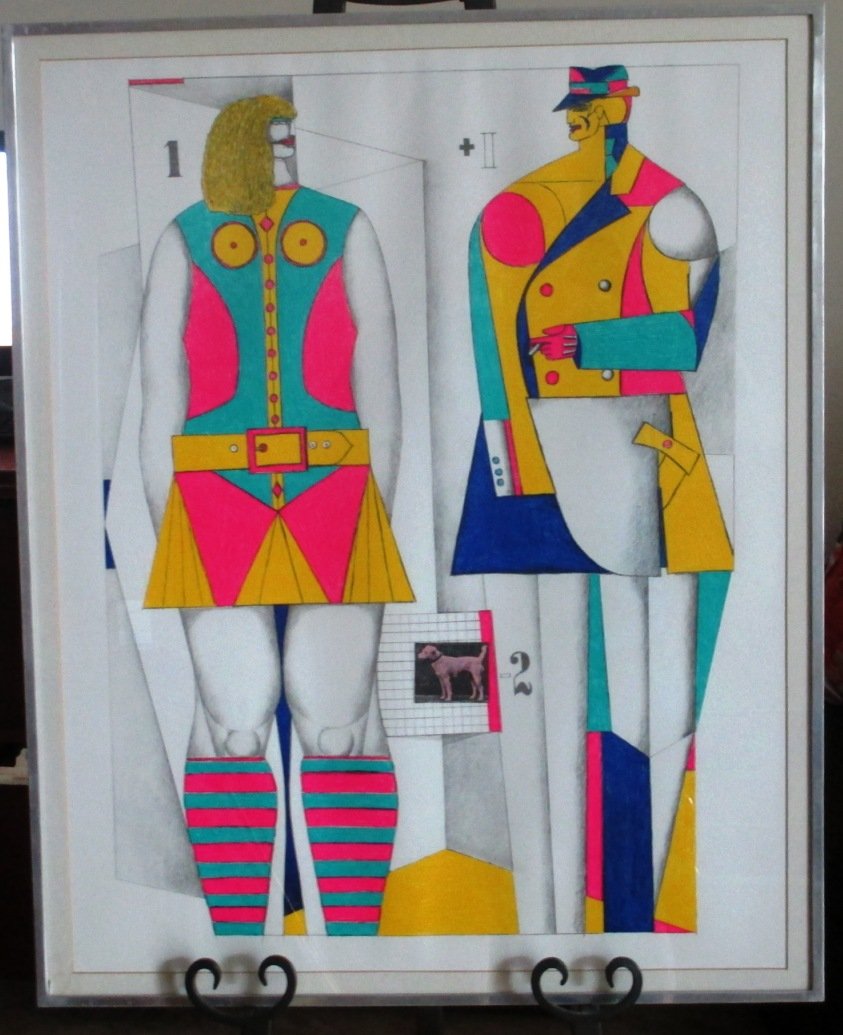 ABSTRACT PRINT OF PLAYING CARDS: Framed Abstract Playing Cards measures in frame 31" x 25"