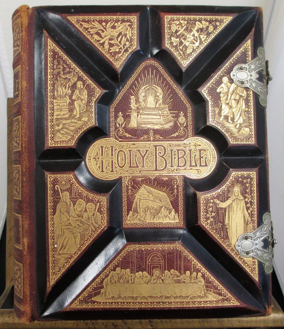 Philadelphia Auto Auction >> ANTIQUE 1886 KING JAMES PICTORIAL "HOLY BIBLE" Philadelphia Auto Auction >> ANTIQUE 1886 KING JAMES PICTORIAL "HOLY BIBLE"