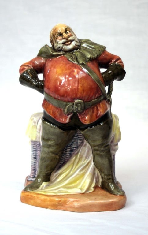 ROYAL DOULTON # HN2054 "FALSTAFF": This wonderful figurine by Royal Doulton in England, is called "Falstaff" and is one of Shakespear's colourful characters. He was designed by the renowned Charles Noke, was issued in 1950 and is now r