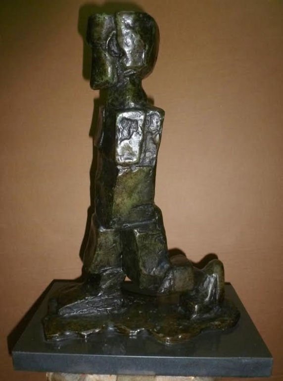 FRITZ WOTRUBA AUSTRIAN HUGE BRONZE SCULPTURE: After Fritz Wotruba (April 23, 1907 in Vienna – August 28, 1975 in Vienna) was an Austrian sculptor of Czecho-Hungarian descent. He was considered one of the most notable sculptors of the 20th centu