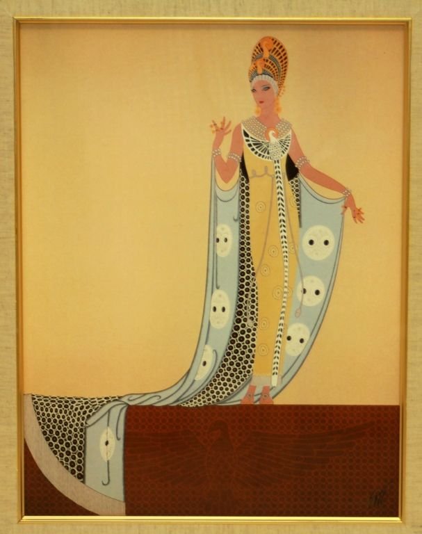 ERTE LIMITED EDITION PRINT: ERTE Limited Edition Print framed and Matted measures 27" by 24"