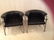 PR MATCHING INDUSTRIAL ERA METAL & LEATHER CHAIRS