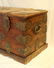 OLD ASIAN CRAFTED BRASS CLAD DOUBLE CLASP CHEST - 3