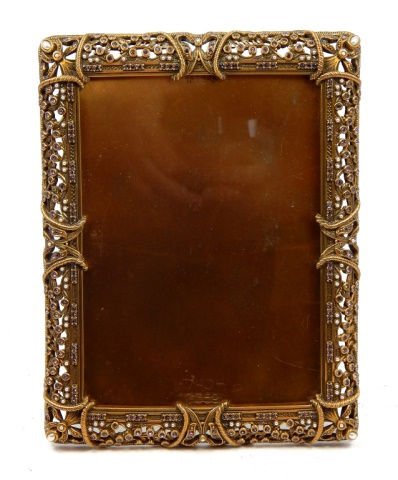 Edgar Berebi Limited Edition jeweled frame: Edgar Berebi Limited Edition designer jeweled picture frame. Measures 8.5' tall by 6.5" wide.